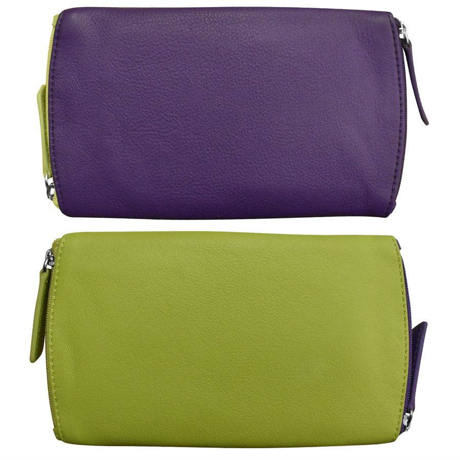 ILI: 2-Tone Double Zip Eyeglass Case (6571)