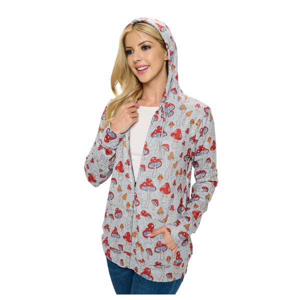 LA Soul: Red Mushroom Zip Hoodie