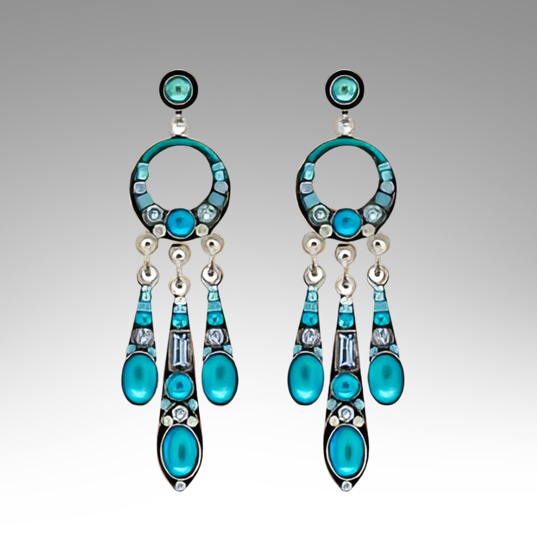 Firefly: Moonlight Waterfall Hoop Earrings (E805P)