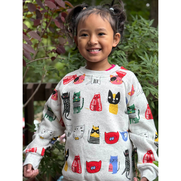LA Soul: Kids Cat Print Sweatshirt
