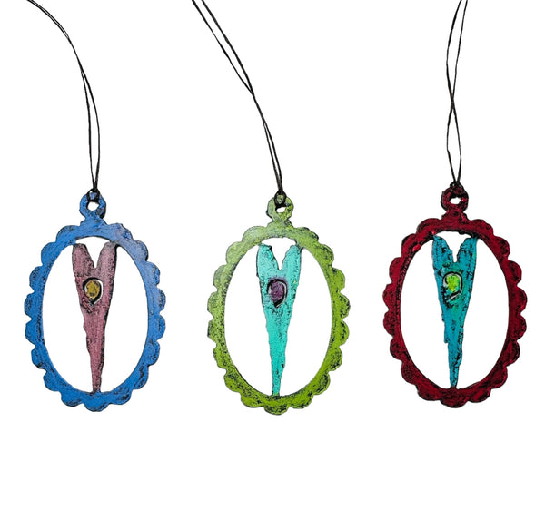 Whimsies: Small Metal Ornament/ Gift Topper