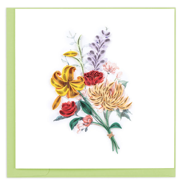 Quilling Card: Japanese Wildflowers