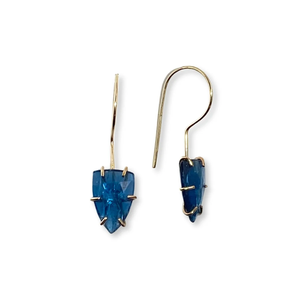 Susan Rodgers: Arrowhead Earrings, Paraiba Kyanite