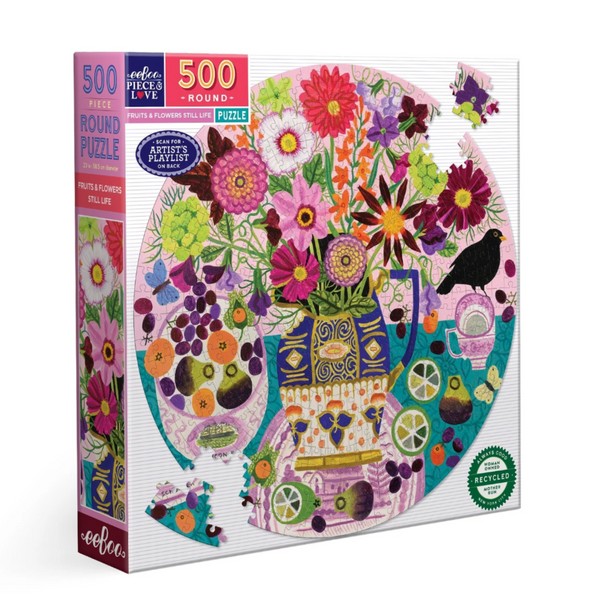 eeBoo: Fruits & Flowers Still Life 500pc Puzzle