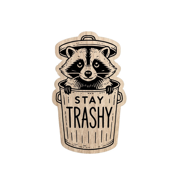 Zootility: Stay Trashy Raccoon Eco Sticker