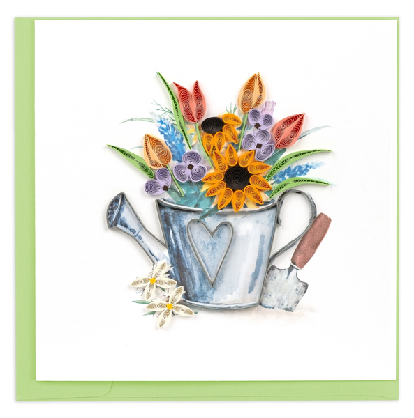 Quilling Card: Garden Watering Can
