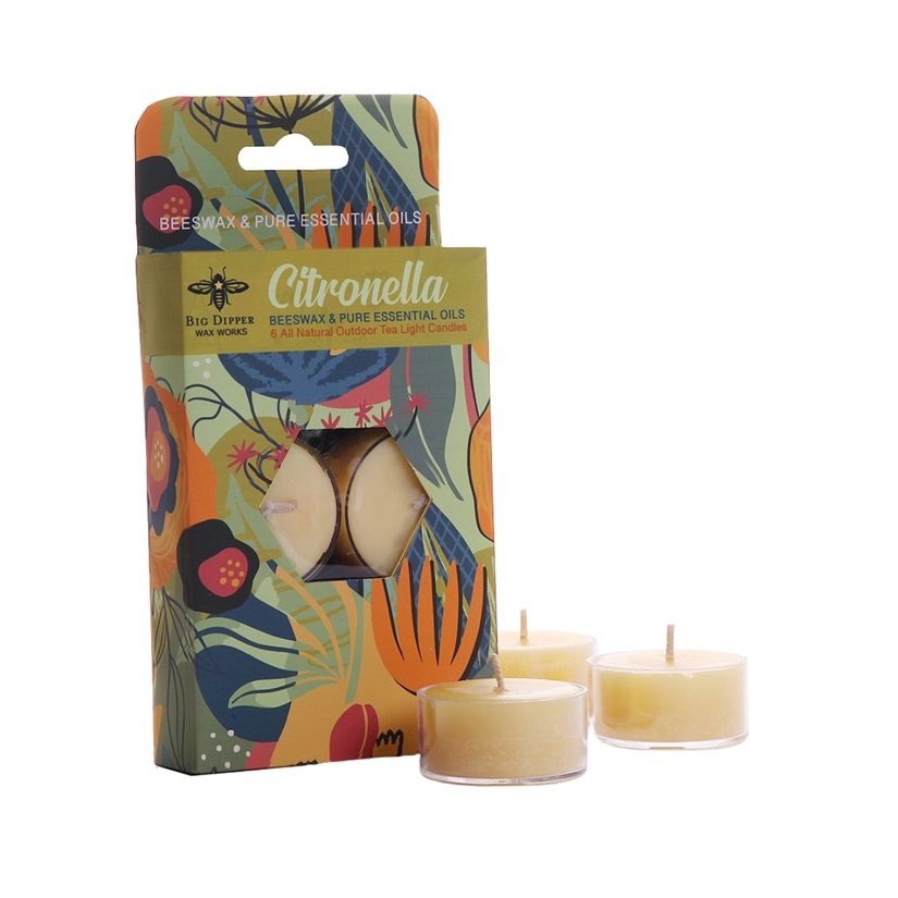 Big Dipper Waxworks: Citronella Tea Lights 6-pack