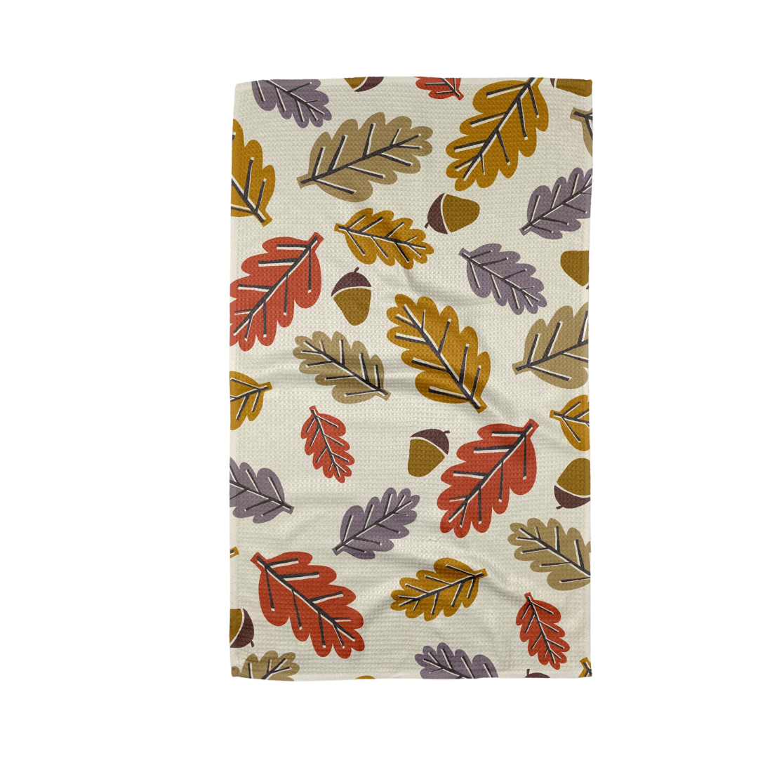 Geometry: Retro Leaves Tea Towel