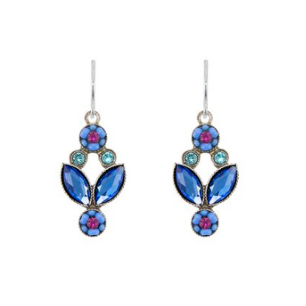 Firefly: Sapphire Petal Earrings (E217)