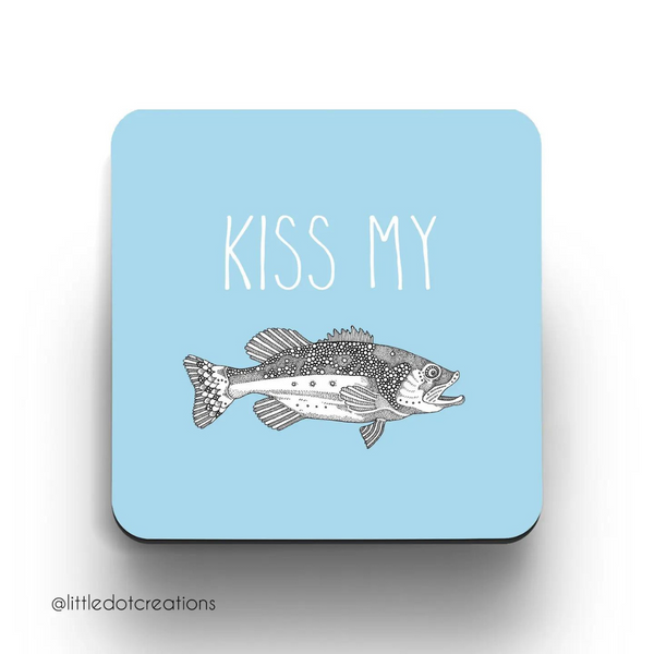 Little Dot Creations: Kiss My Bass Coaster