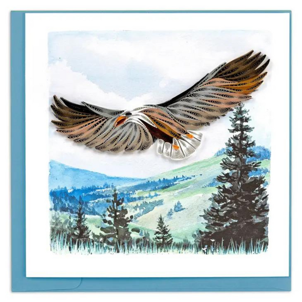 Quilling Card: Soaring Eagle