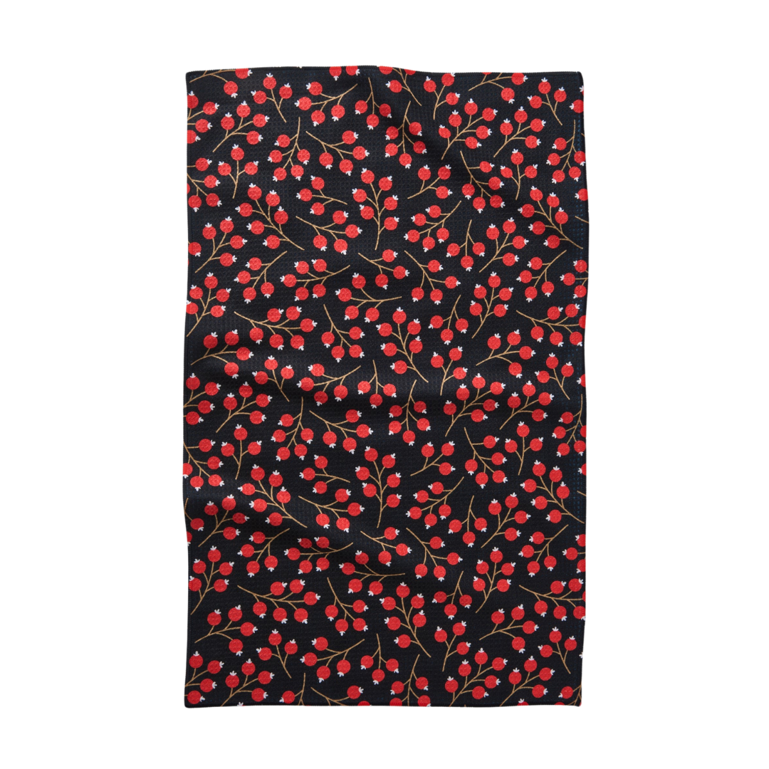 Geometry: Christmas Berries Tea Towel