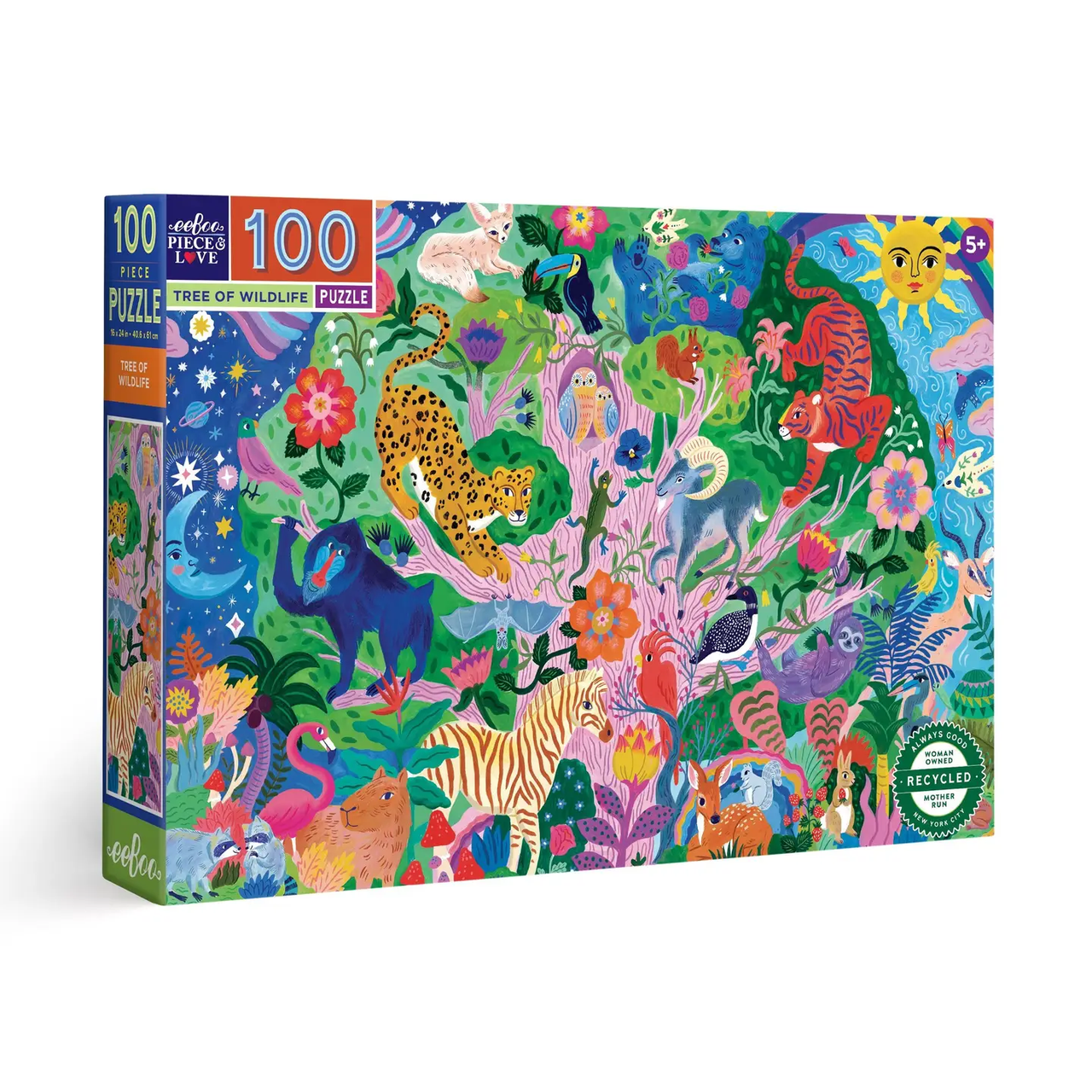 eeBoo: Tree of Wildlife 100pc puzzle