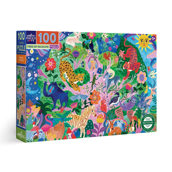 eeBoo: Tree of Wildlife 100pc puzzle
