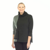 Terra: Mock Neck 2-Tone Top