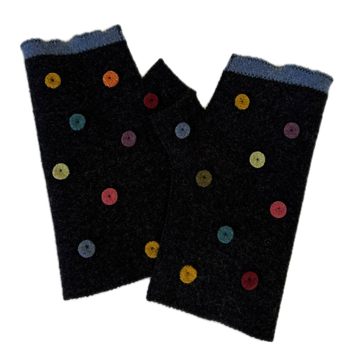 Woolflower: Dotty Fingerless Gloves