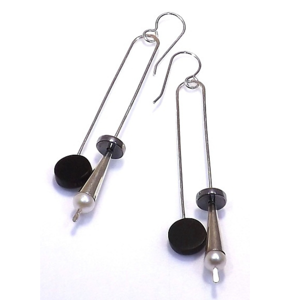 Inteplei: Cone/Pearl/Disc Earrings