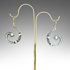 Firefly: Spiral Sunburst White Pearl Earrings (6782wht)