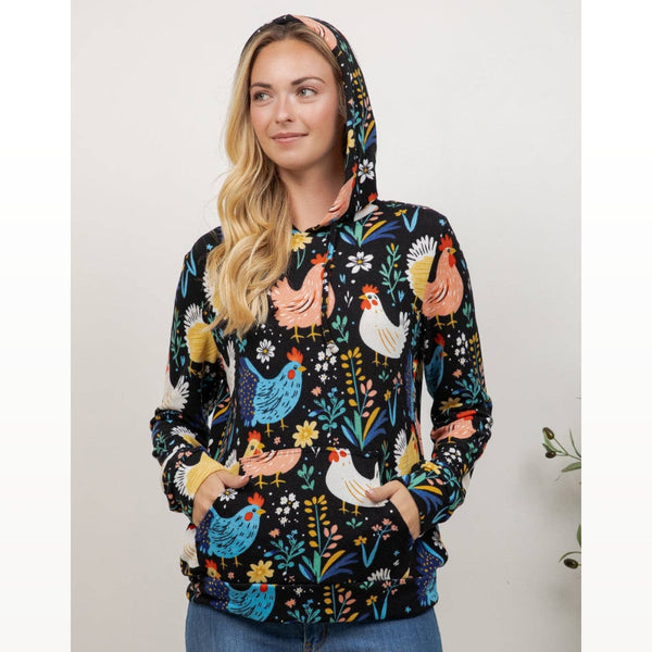 LA Soul: Rooster Floral Hoodie