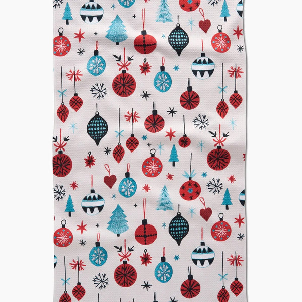 Geometry: Embroidered Ornaments Tea Towel