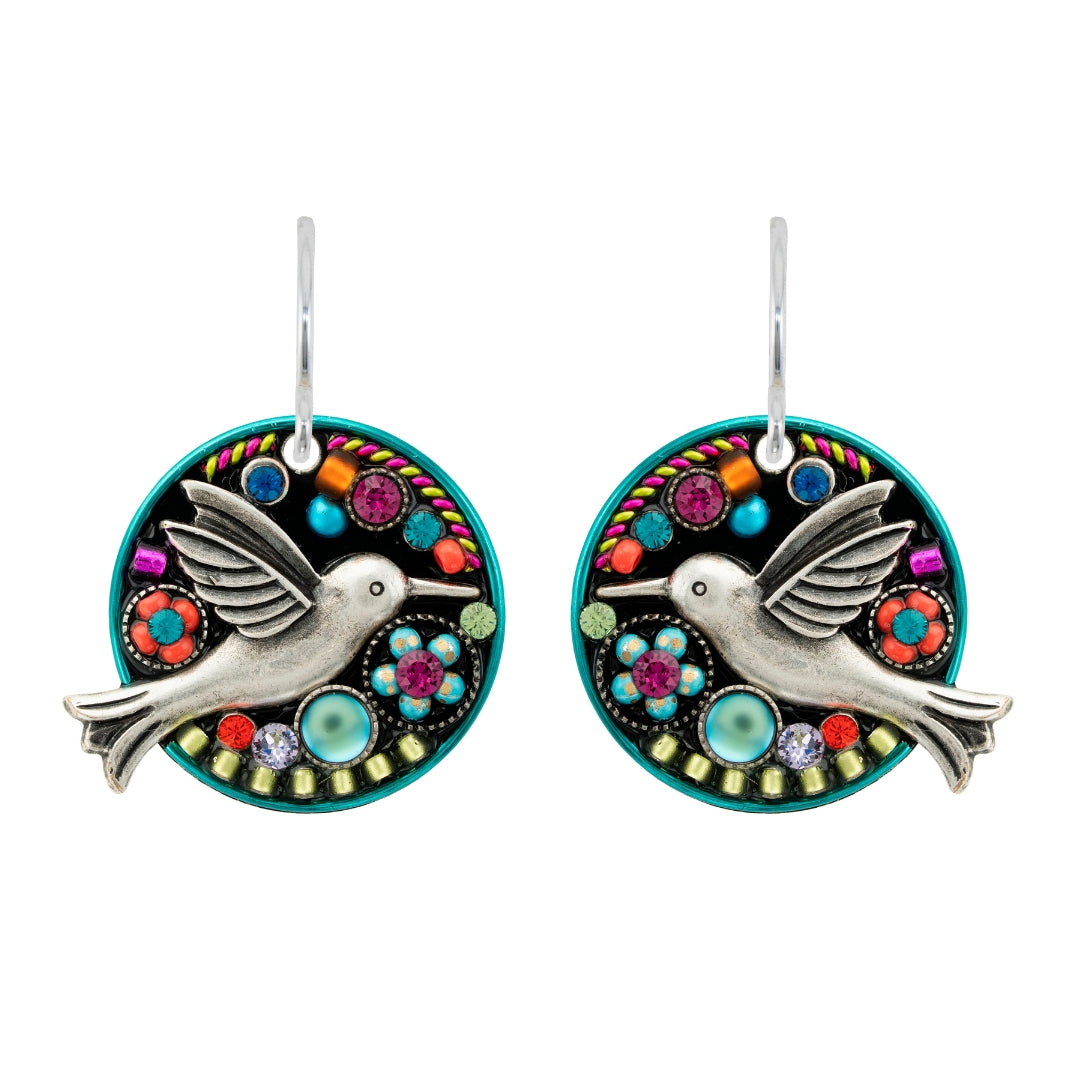 Firefly: Round Hummingbird Earrings (E1091)
