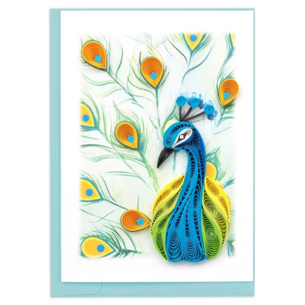 Quilling Card: Gift enclosure, peacock