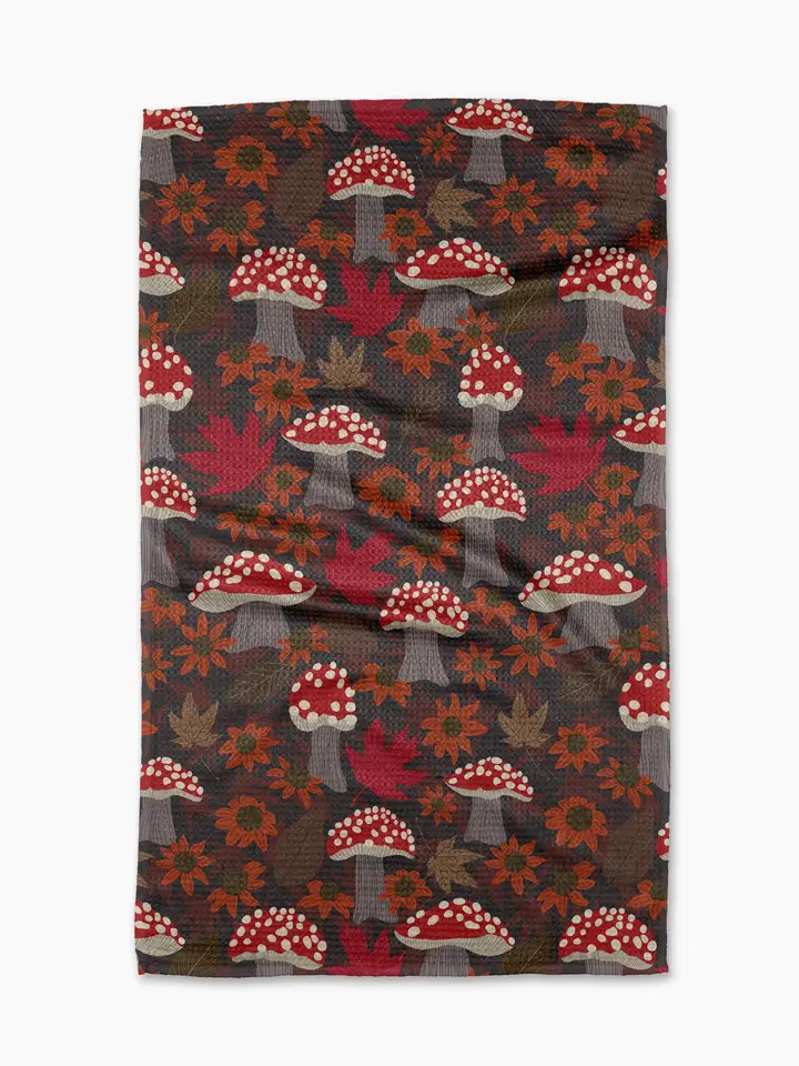 Geometry: Mushroom Forest Tea Towel