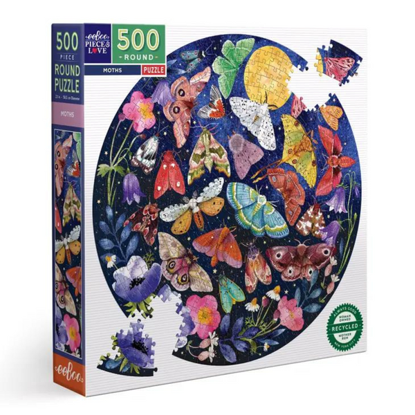 eeBoo: Moths 500pc Puzzle
