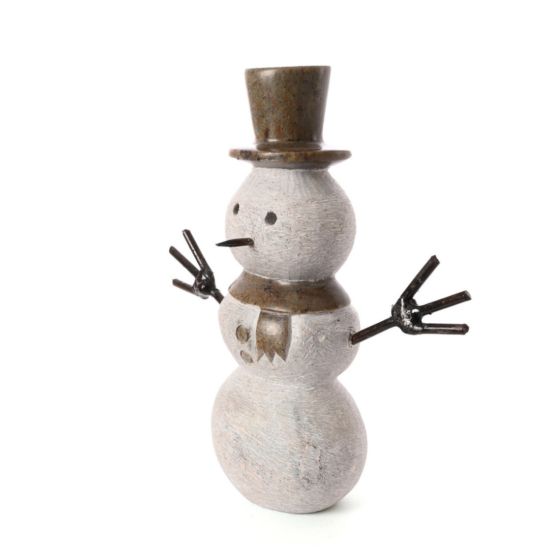 African Modern: Snowman Sculpture, large