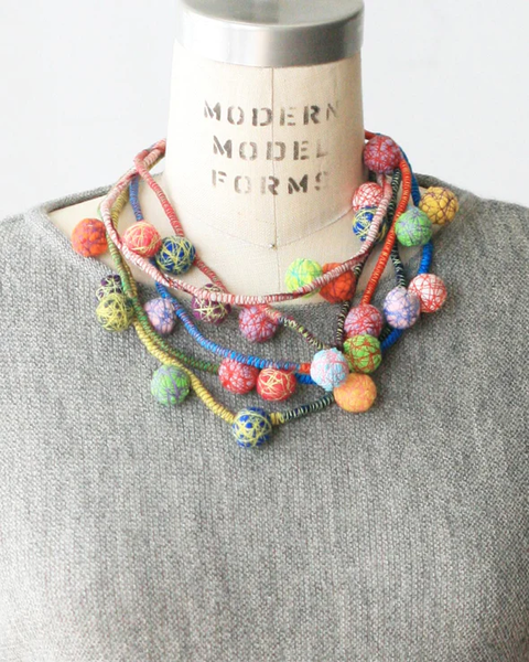 Beyond Threads: Fiorella - Multicolor Balls Short Necklace