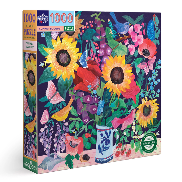 eeBoo: Summer Bouquet 1000pc puzzle