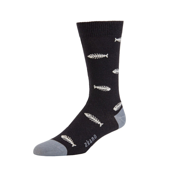 Zkano: Fishbone Crew Sock (L)