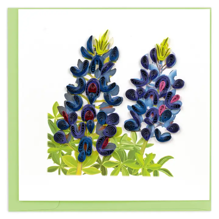 Quilling Card: Blue Bonnets