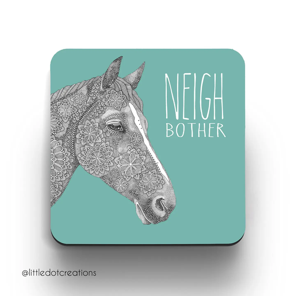 Little Dot Creations: Neigh Bother Coaster