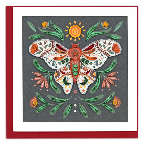 Quilling Card: Cottage Core Moth