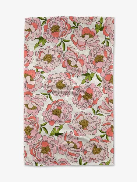 Geometry: Peony Paradise Tea Towel