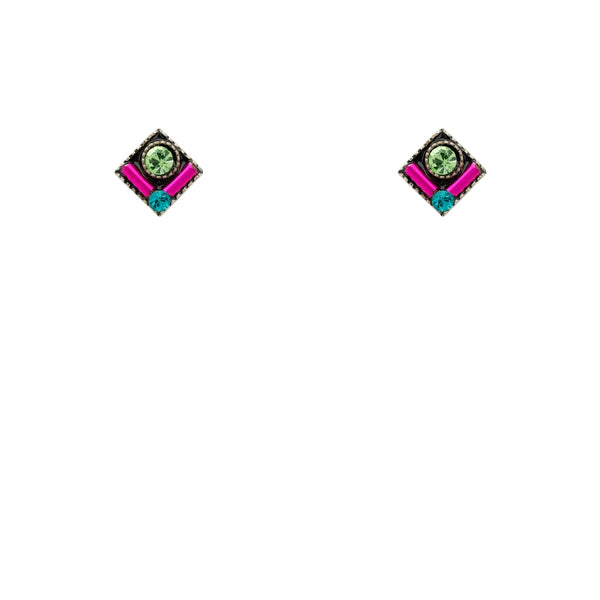 Firefly: Geometric Diamond Stud Earrings (E1078)