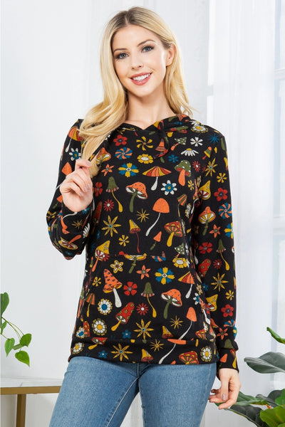 LA Soul: Allover Colorful Mushroom Hoodie
