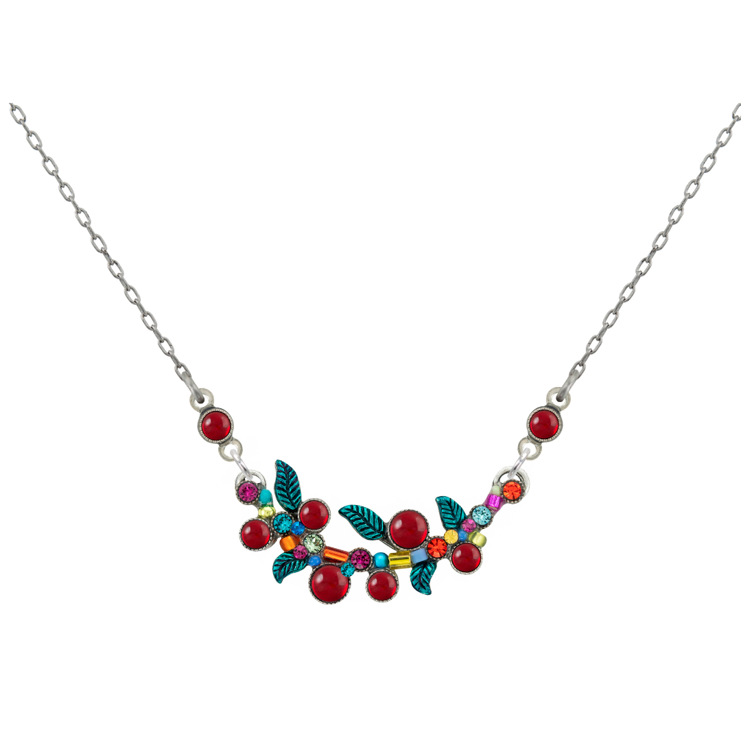 Firefly: Scallop Red Berries Necklace (9169)