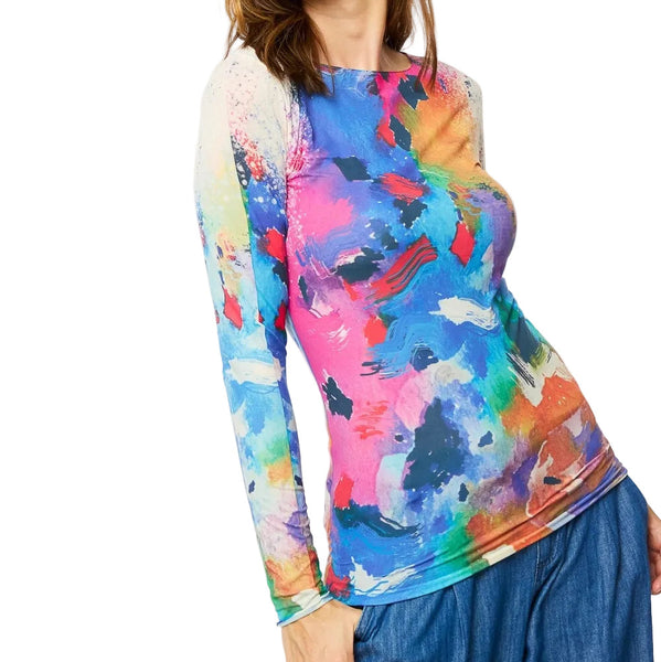 AMB: Color Party Raw Edge Second Skin Top