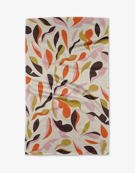 Geometry: Playful Leaves Tea Towel