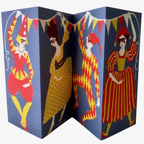 Cambridge Imprint: Commedia dell'Arte Concertina Card