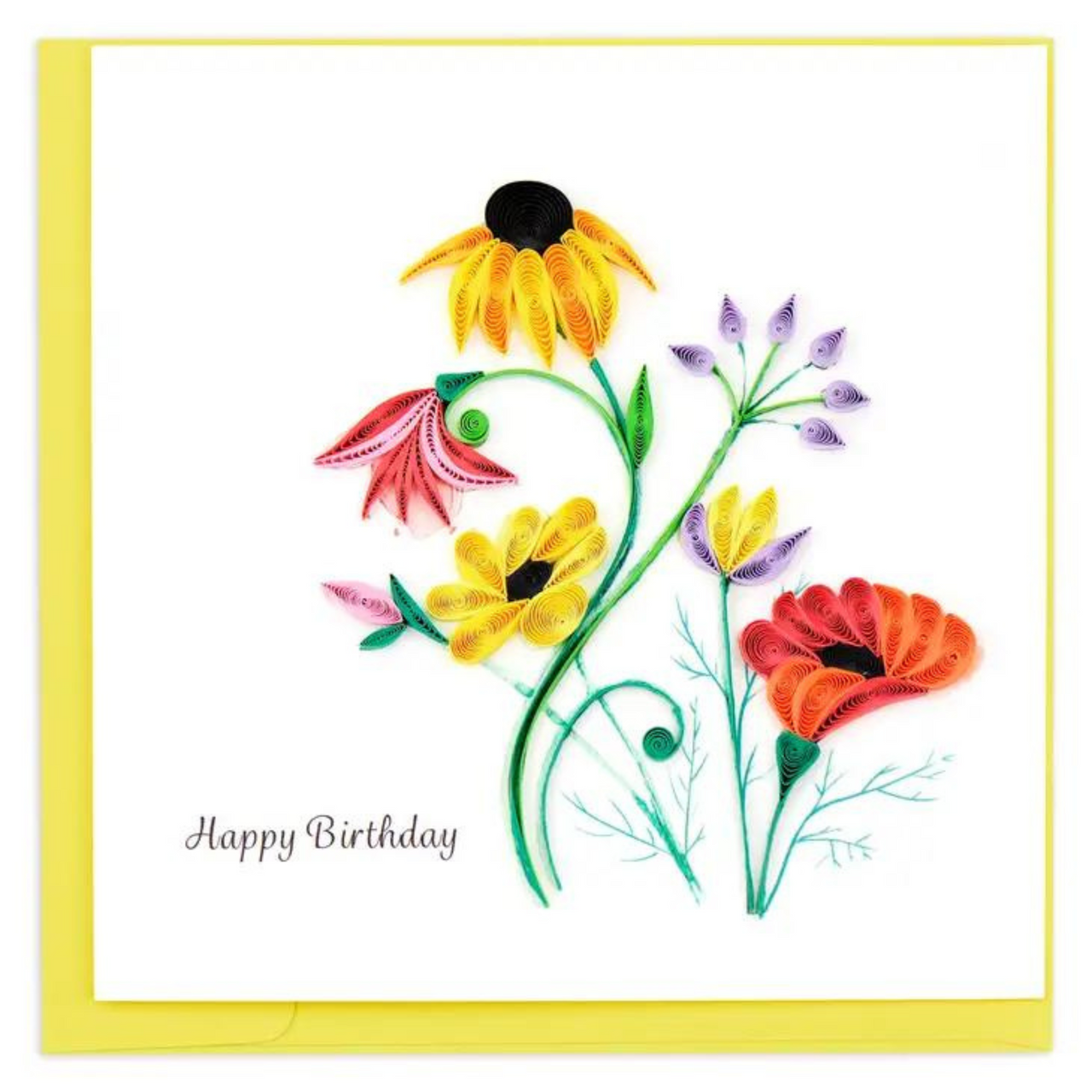 Quilling Card: Wildflower Blooms Birthday