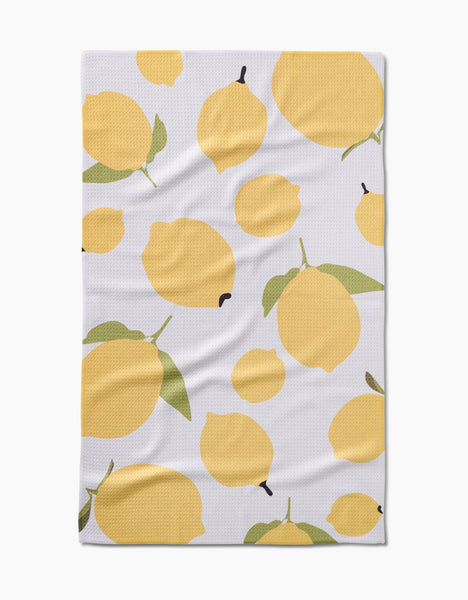 Geometry: Sunny Lemons Tea Towel