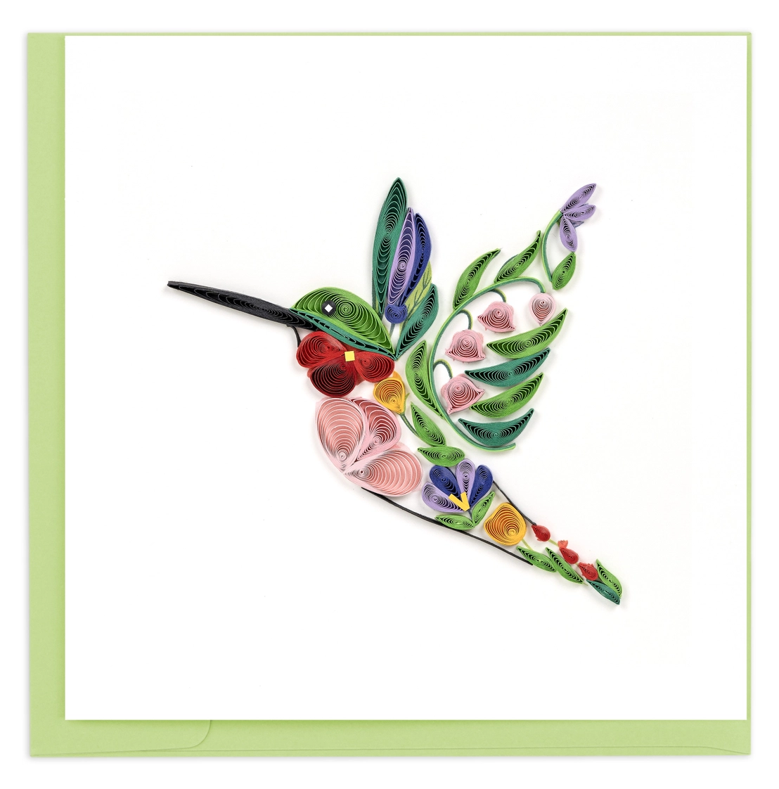 Quilling Card: Floral Hummingbird – HUBBUB