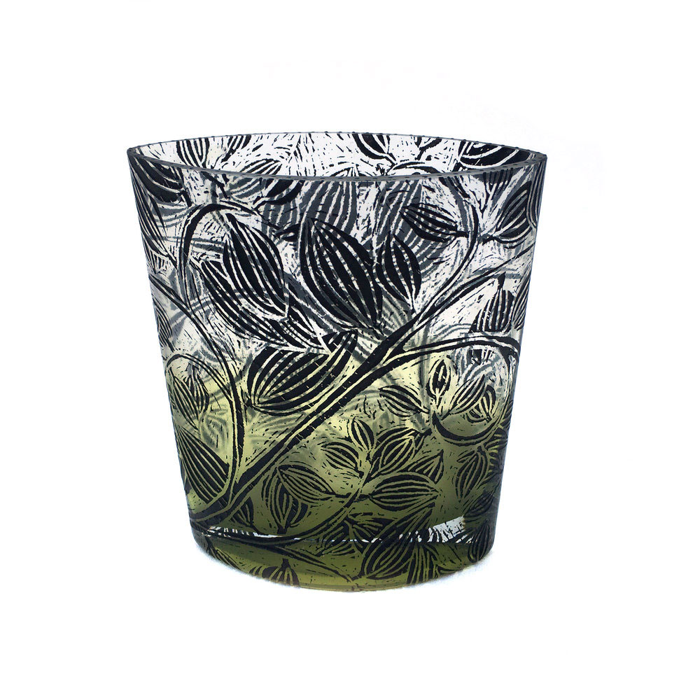 Small Oval Vase- Vine Leaf