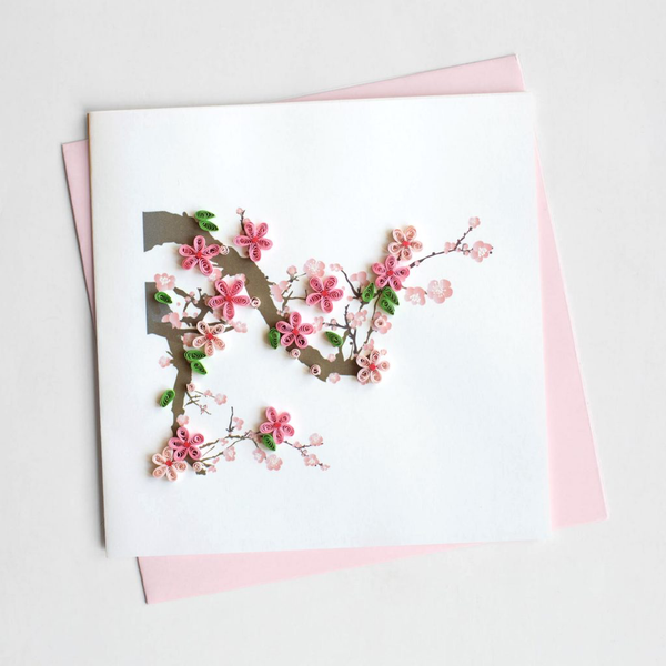 Quilling Card: Cherry Blossom