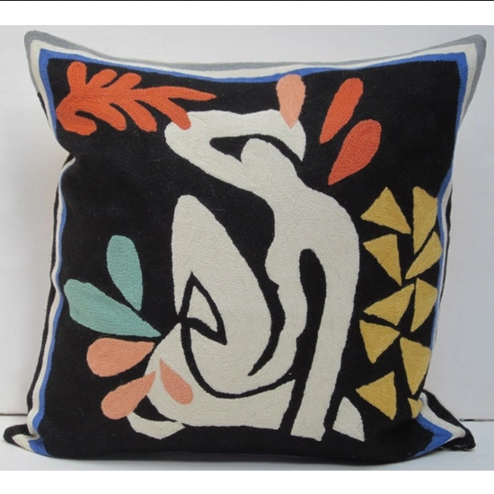 Chain Stitch Pillow: Matisse