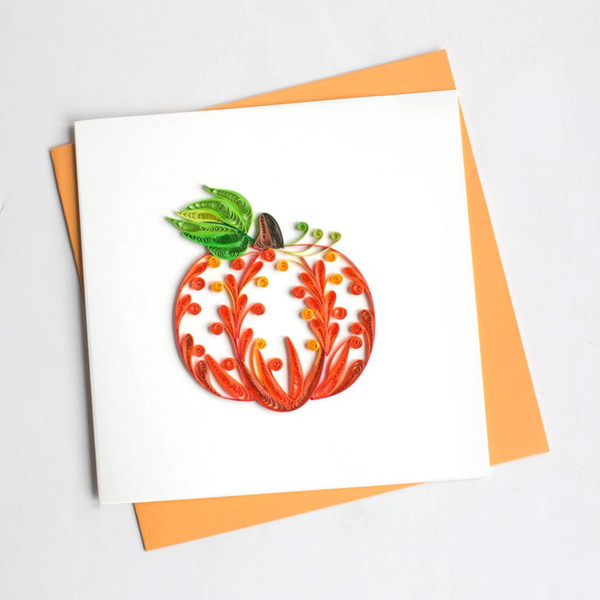 Quilling Card: Decorative Pumpkin