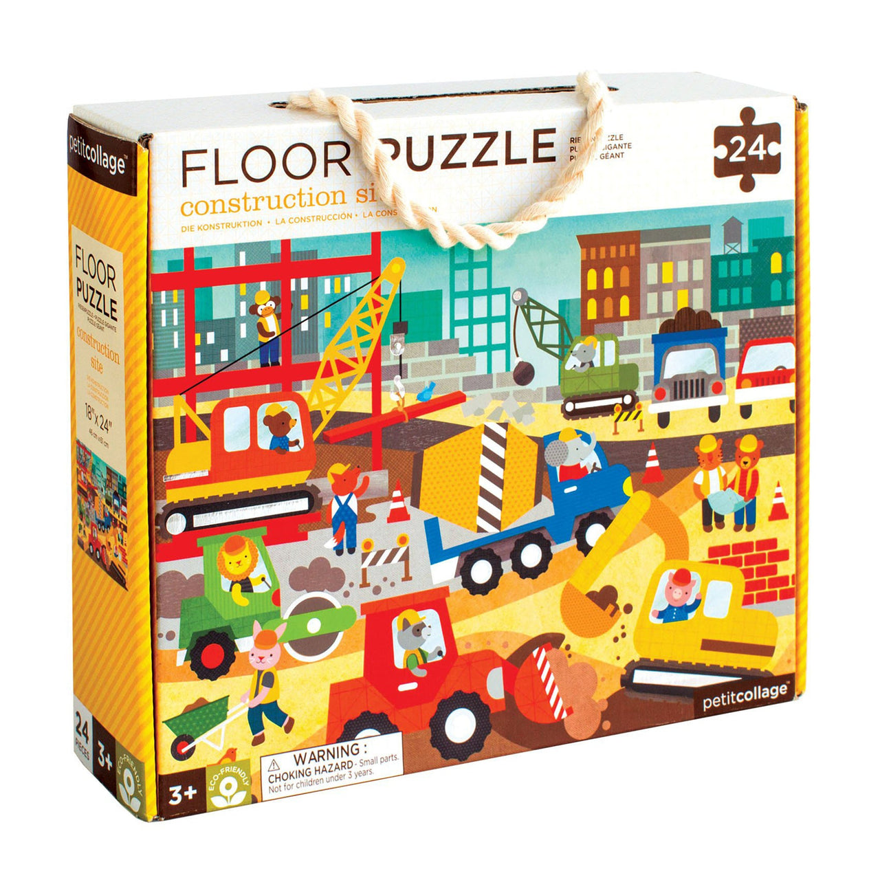 Petit Collage: Construction Site floor puzzle